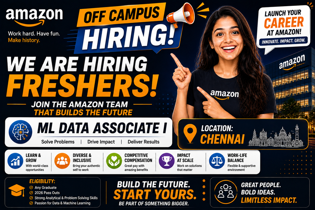 Amazon Off Campus 2026 Hiring Fresher For ML Data Associate I | Chennai
