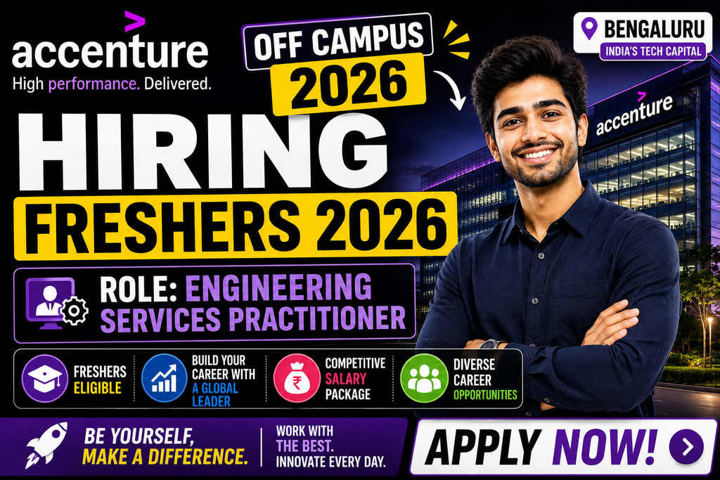 Accenture Off Campus 2026 Hiring Freshers For Engineering Services Practitioner | Bengaluru