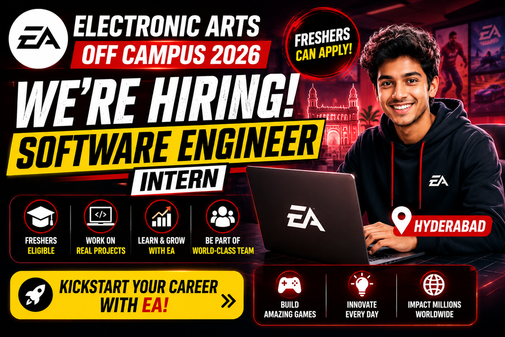 Electronic Arts Off Campus 2026 Hiring Freshers For Software Engineer Intern | Hyderabad