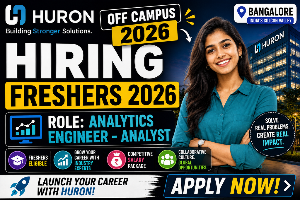 Huron Off Campus 2026 Hiring Freshers For Analytics Engineer – Analyst | Bangalore