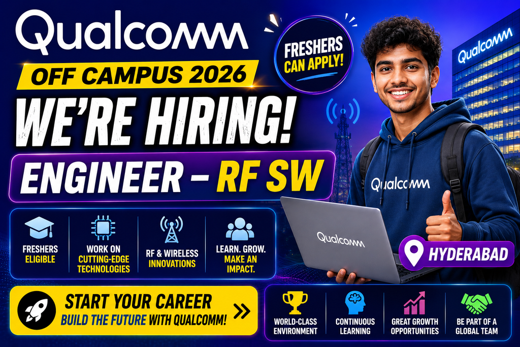 Qualcomm Off Campus 2026 Hiring Freshers For Engineer – RF SW | Hyderabad