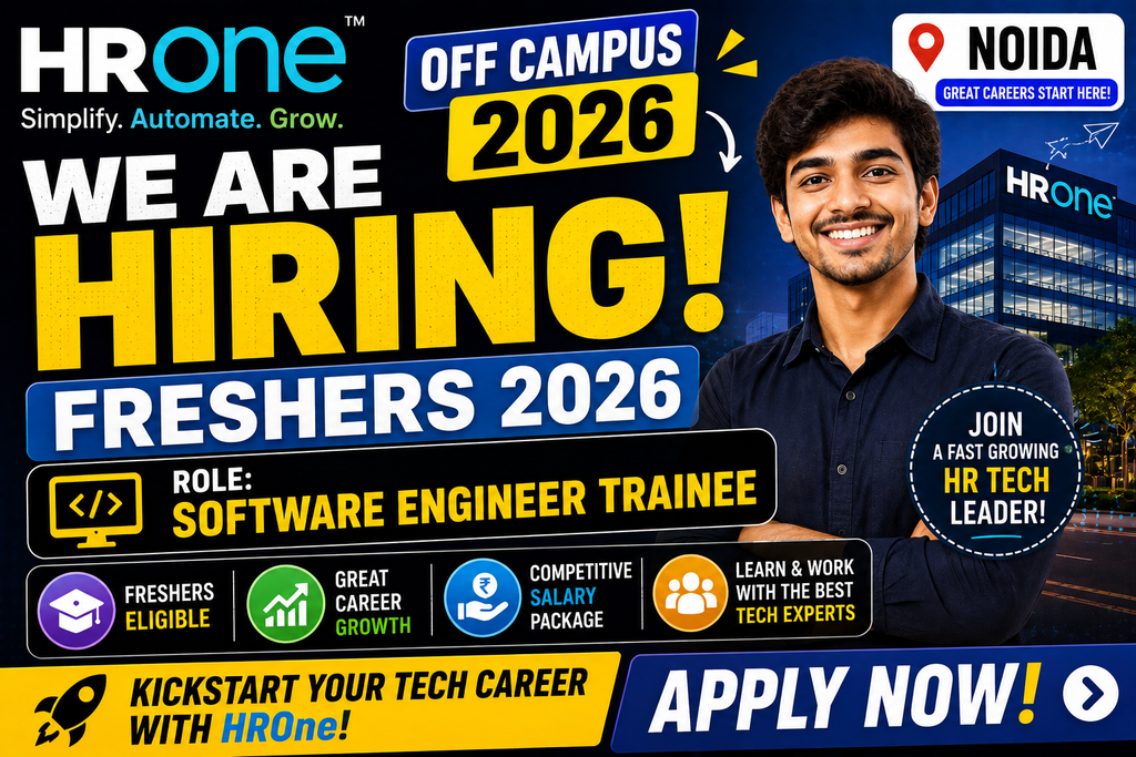 HROne Recruitment Hiring Freshers for Software Engineer Trainee | Noida