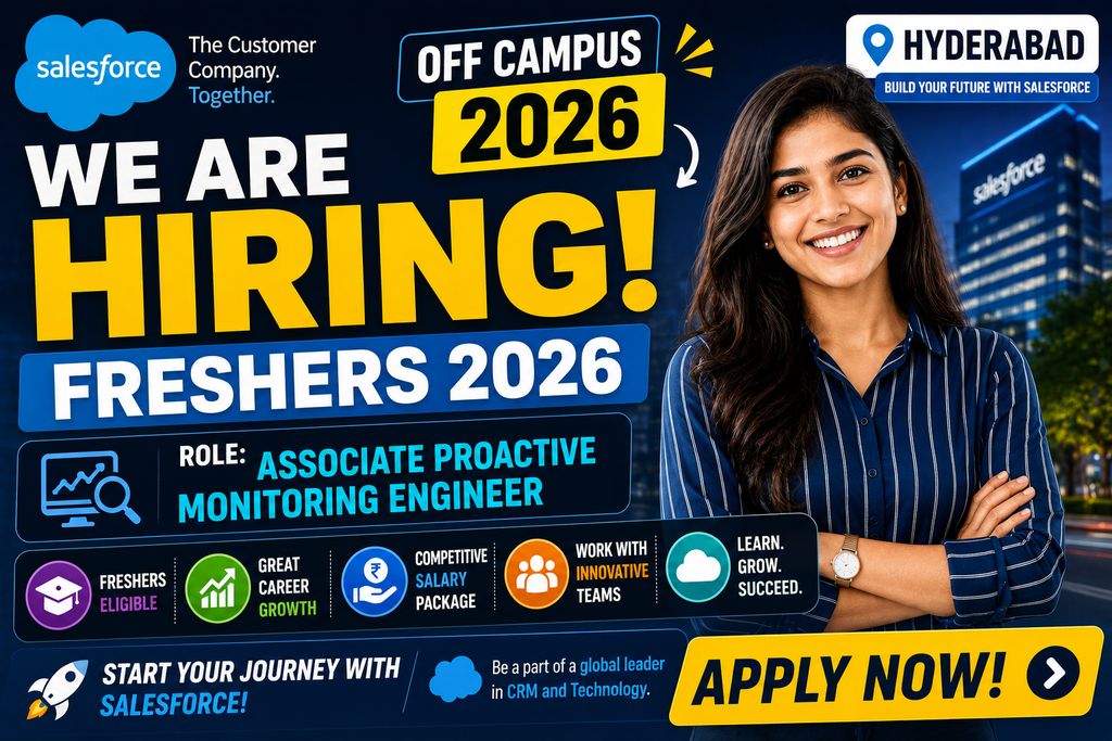 Salesforce Recruitment 2026 Hiring For Associate Proactive Monitoring Engineer | Hyderabad