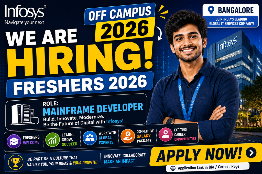 Infosys Off Campus 2026 Hiring Fresher For Mainframe Developer | Bangalore
