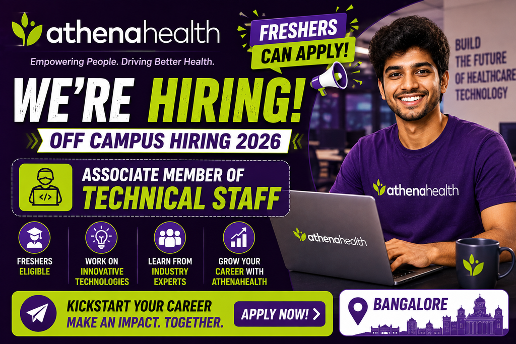 Athenahealth Off Campus Hiring Fresher For Associate Member of Technical Staff | Bangalore