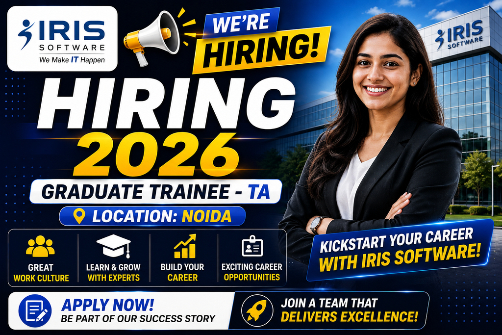 Iris Software Hiring 2026 For Graduate Trainee – TA | Noida