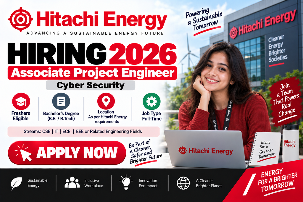 Hitachi Energy Hiring 2026 For Associate Project Engineer – Cyber Security