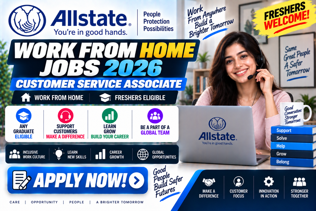 Allstate Work From Home Jobs 2026 For Customer Service Associate | Freshers