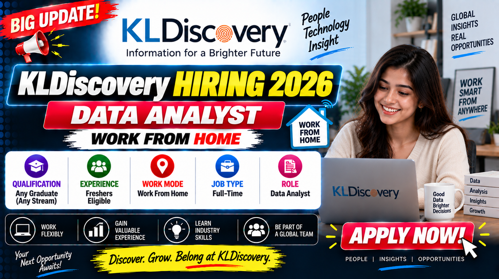KLDiscovery Hiring 2026 For Data Analyst | Work From Home