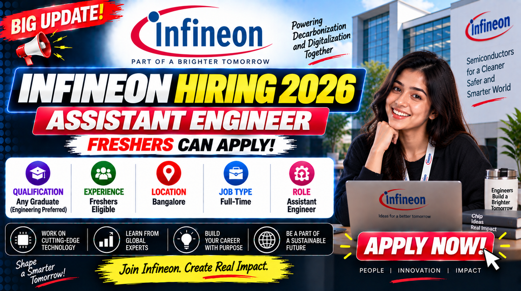 Infineon Hiring 2026 For Assistant Engineer | Bangalore