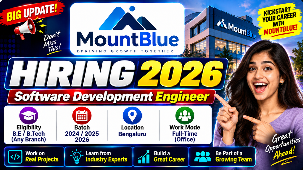 MountBlue Hiring 2026 For Software Development Engineer | Bengaluru