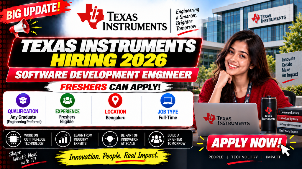 Texas Instruments Hiring 2026 For Software Development Engineer | Bengaluru