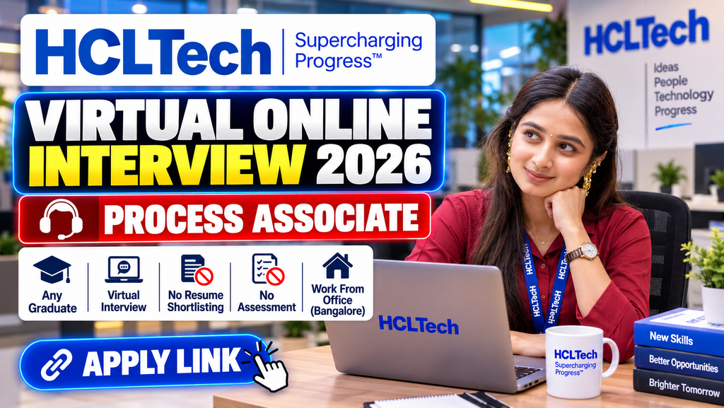 HCLTech Virtual Online Interview 2026 For Freshers | Process Associate