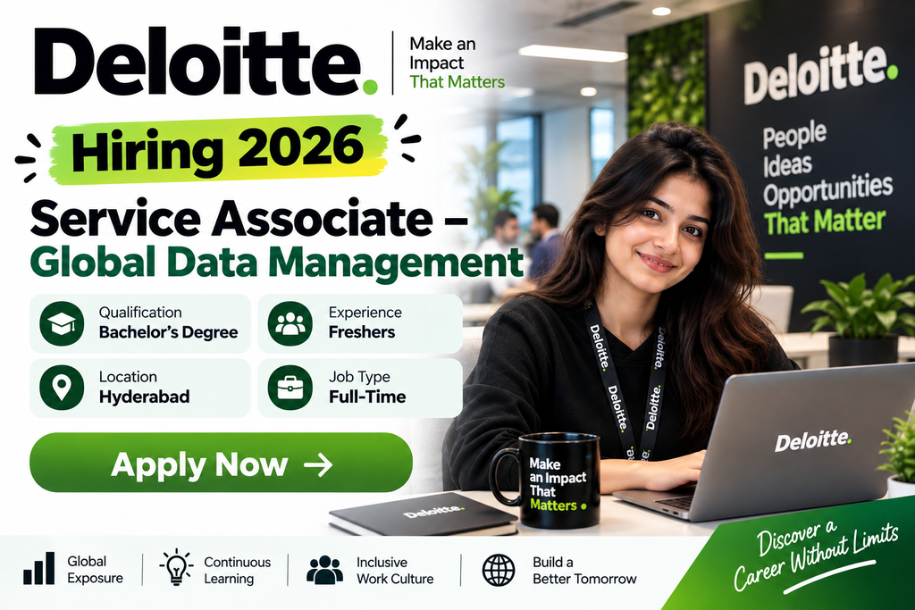 Deloitte Hiring 2026 For Service Associate – Global Data Management | Hyderabad