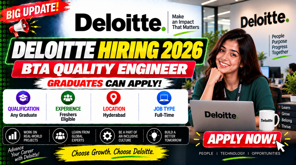 Deloitte Hiring 2026 For BTA Quality Engineer | Hyderabad
