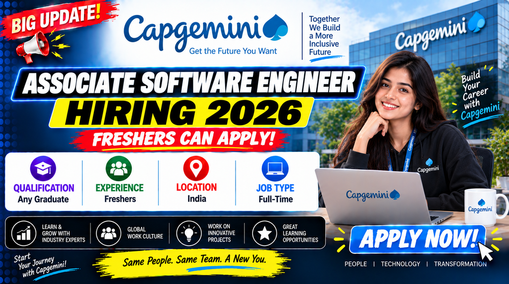 Capgemini Associate Software Engineer Hiring 2026 For Freshers | India