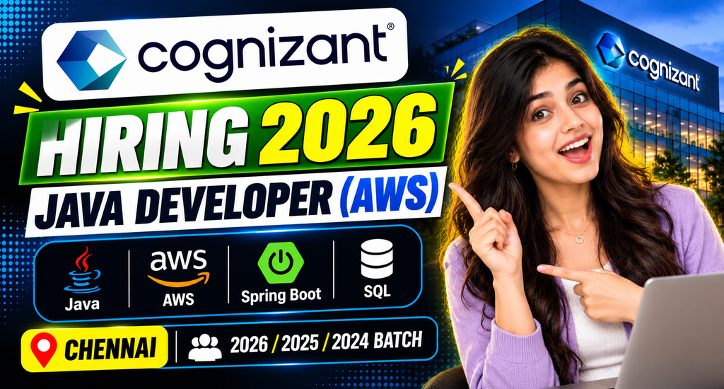 Cognizant Hiring 2026 For Java Developer (AWS) | Chennai