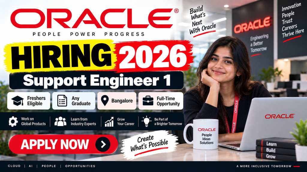 Oracle Hiring 2026 For Support Engineer 1 | Bangalore