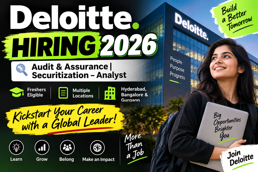 Deloitte Hiring 2026 For Audit & Assurance | Securitization – Analyst | Hyderabad, Bangalore & Gurgaon