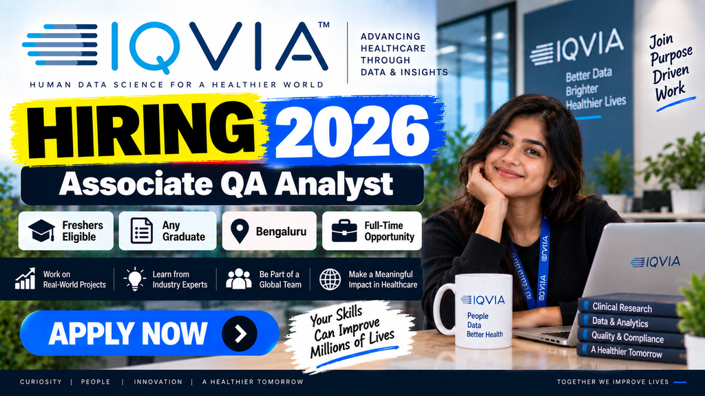 IQVIA Hiring 2026 For Associate QA Analyst | Bengaluru