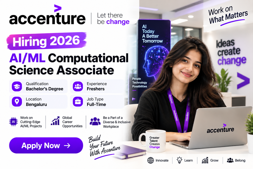 Accenture Hiring 2026 For AI/ML Computational Science Associate | Bengaluru