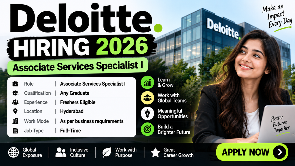 Deloitte Hiring 2026 For Associate Services Specialist I | Hyderabad
