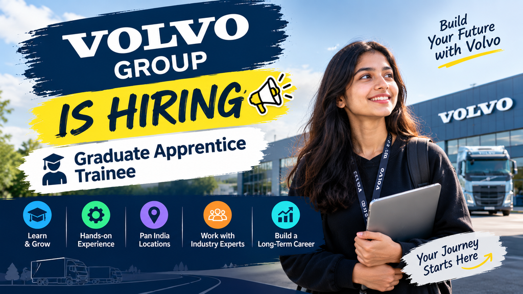 Volvo Group Graduate Apprentice Trainee Recruitment 2026 – Freshers | Bangalore