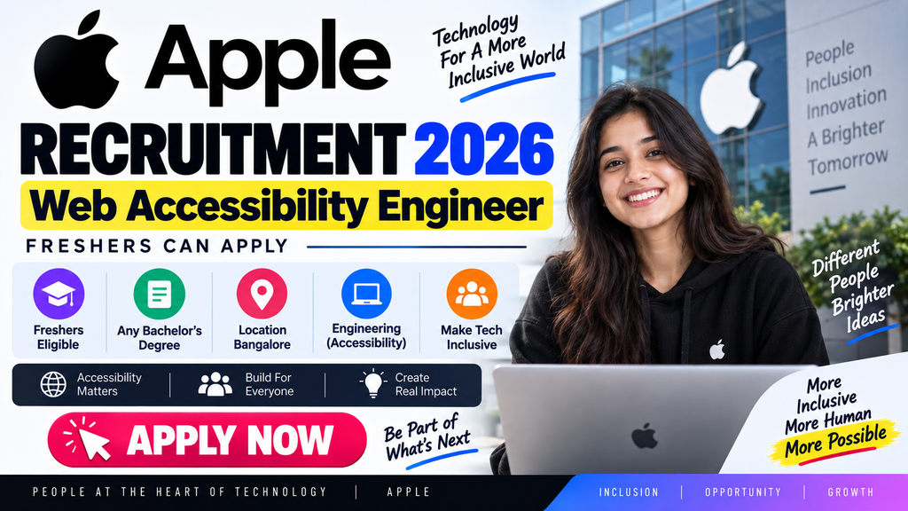 Apple Recruitment 2026 Hiring Freshers For Web Accessibility Engineer | Bangalore
