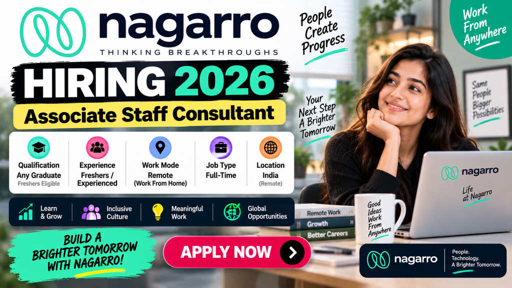 Nagarro Hiring 2026 For Associate Staff Consultant | Remote