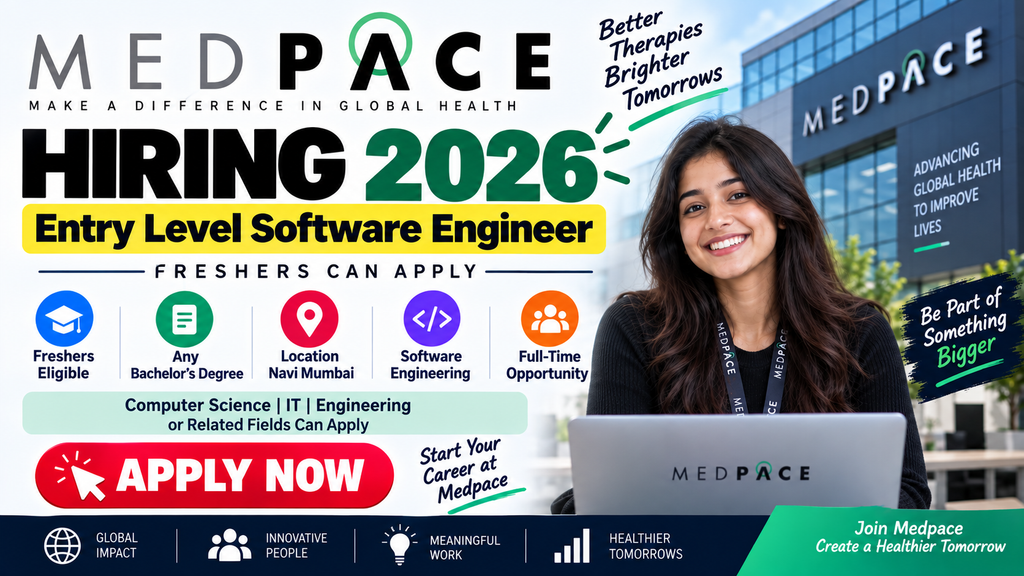 Medpace Hiring 2026 For Entry Level Software Engineer | Navi Mumbai