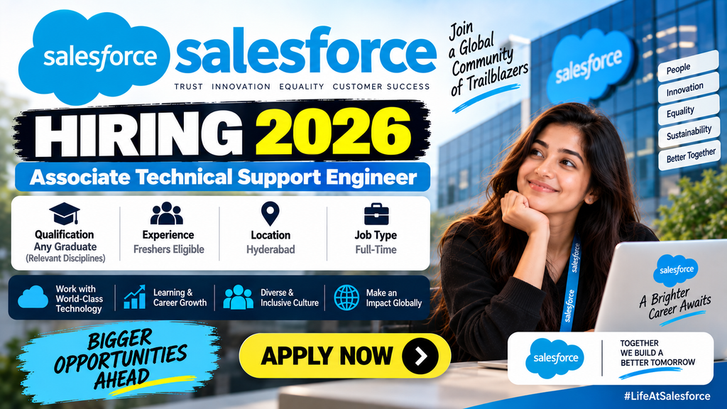 Salesforce Hiring 2026 For Associate Technical Support Engineer | Hyderabad