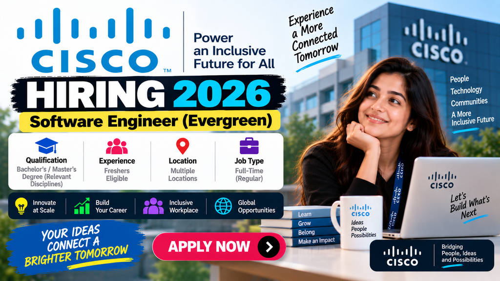 Cisco Hiring 2026 For Software Engineer (Evergreen) | Freshers | Multiple Locations