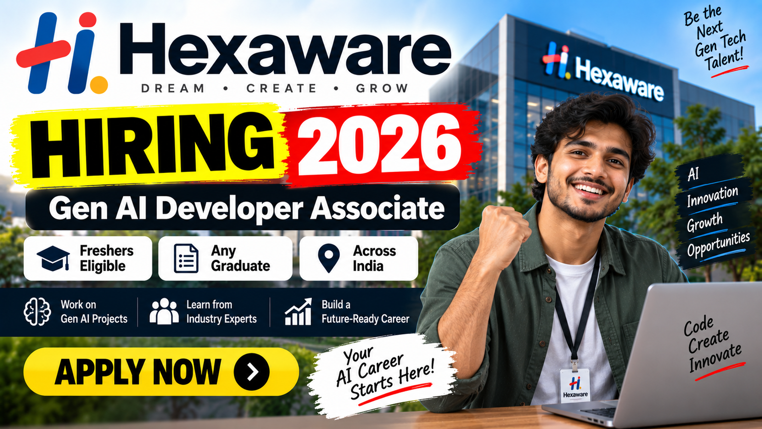 Hexaware Hiring 2026 For Gen AI Developer Associate | India