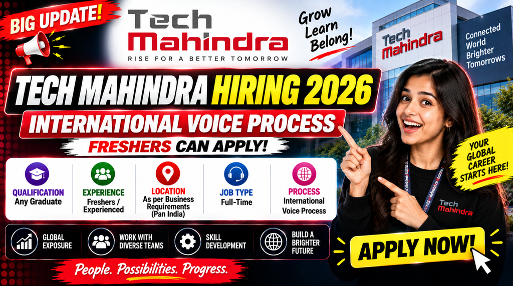 Tech Mahindra Hiring 2026 For International Voice Process