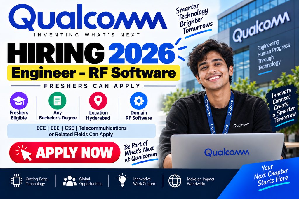 Qualcomm Off Campus 2026 Hiring Freshers For Engineer – RF Software | Hyderabad