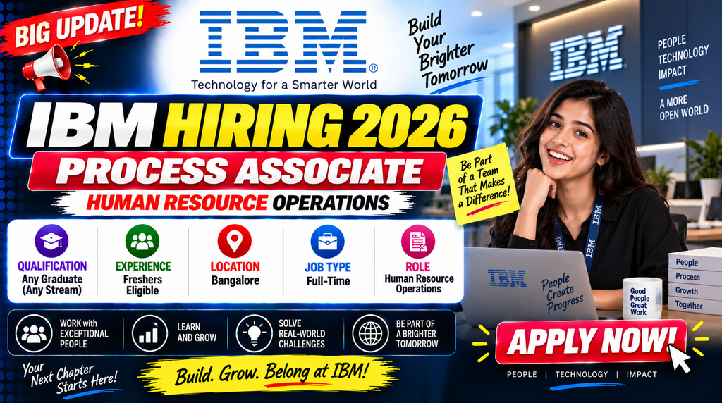 IBM Hiring 2026 For Process Associate Human Resource Operations | Bangalore