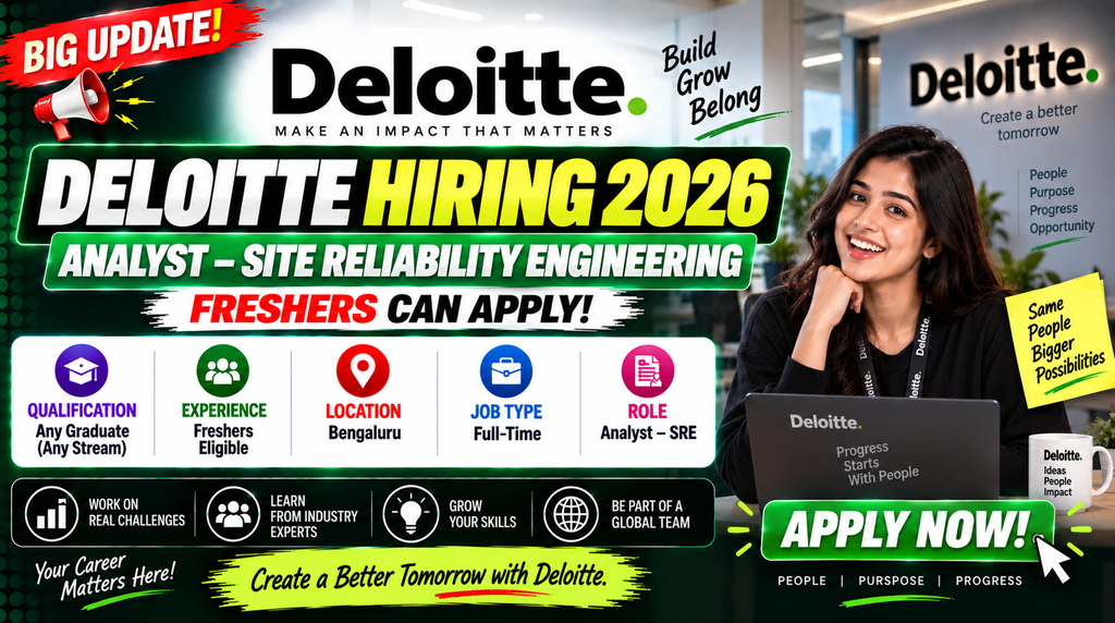 Deloitte Hiring 2026 For Analyst – Site Reliability Engineering | Bengaluru