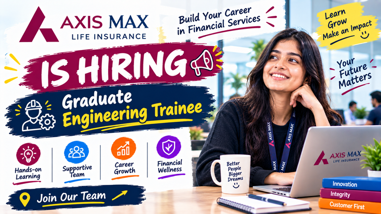 Axis Max Life Graduate Engineer Trainee Recruitment 2026 – Freshers
