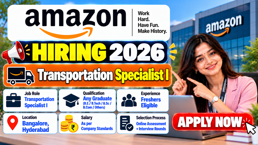 Amazon Hiring 2026 For Transportation Specialist