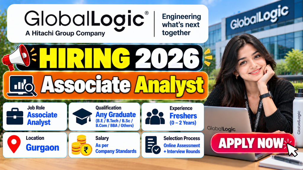 GlobalLogic Off Campus Hiring 2026 For Associate Analyst | Gurgaon