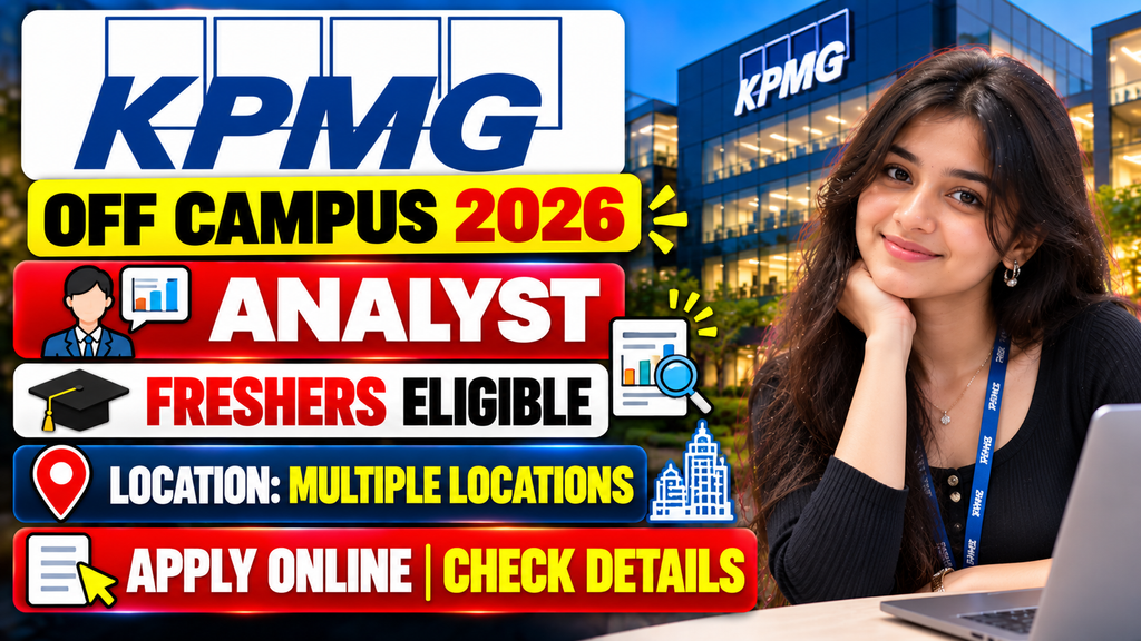 KPMG Off Campus 2026 Hiring Fresher For Analyst