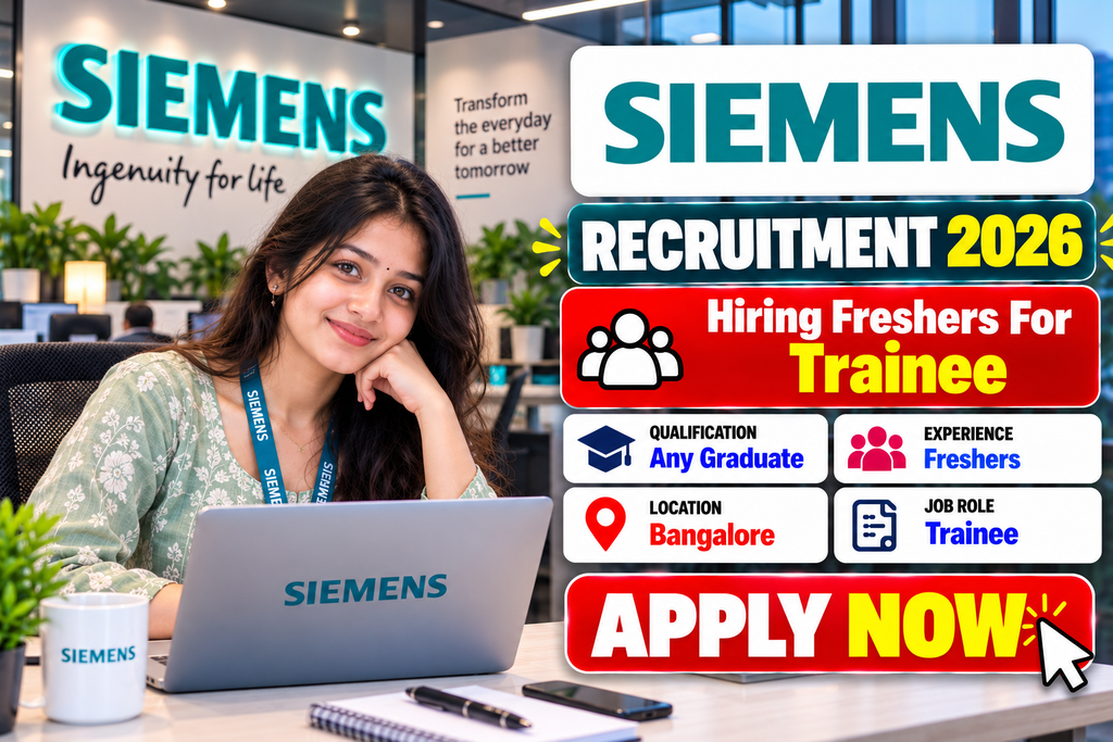 Siemens Recruitment 2026 Hiring Freshers