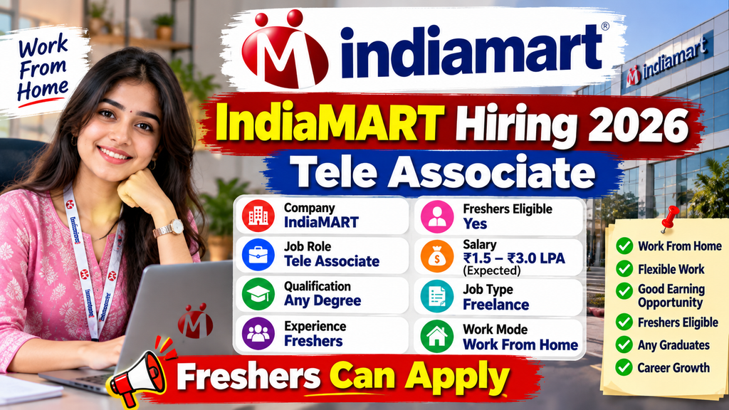 IndiaMart Work From Home Hiring 2026