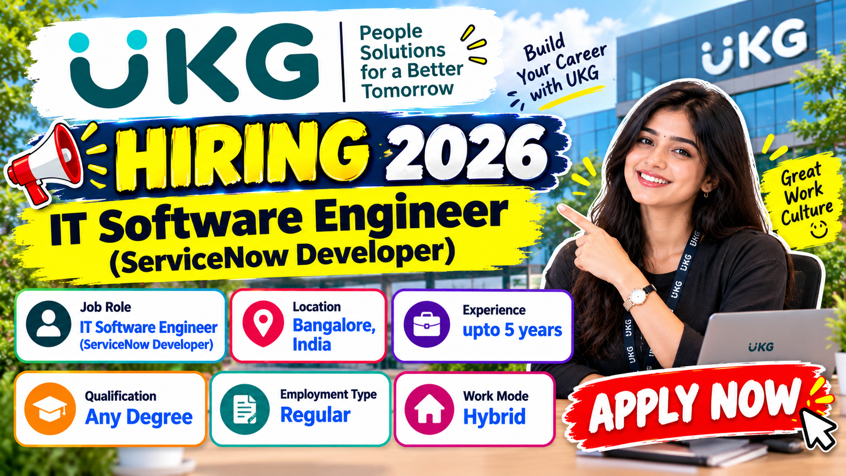 Position Management Servicenow UKG IT Software Engineer Recruitment 2026 – ServiceNow Developer, Bangalore