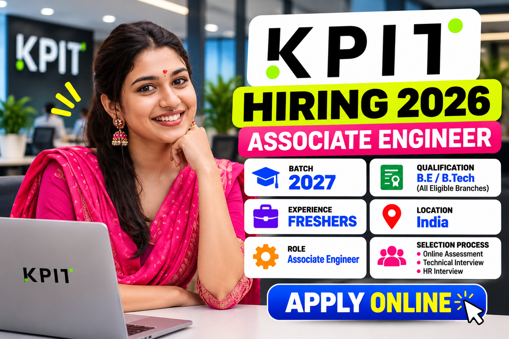 KPIT Hiring 2026 For Associate Engineer | 2027 Batch | Apply Online