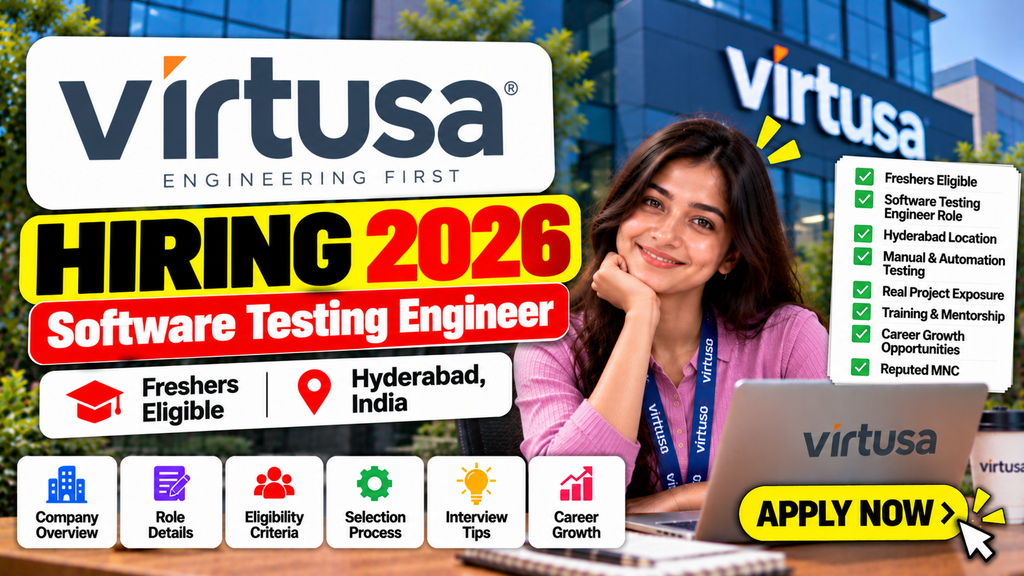 Virtusa Hiring 2026 For Software Testing Engineer | Hyderabad