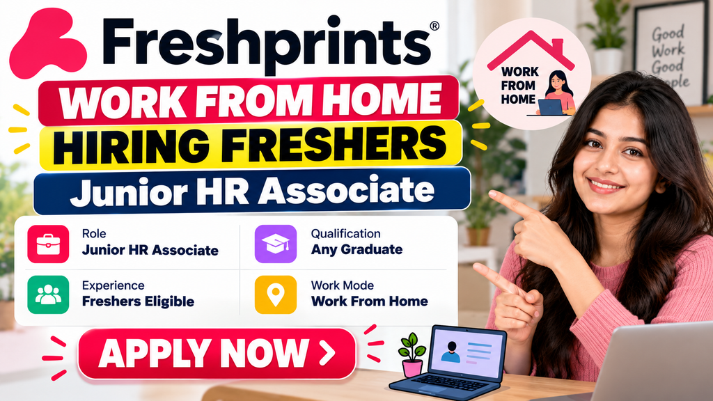 Freshprints Work From Home Hiring Freshers For Junior HR Associate | Apply Now